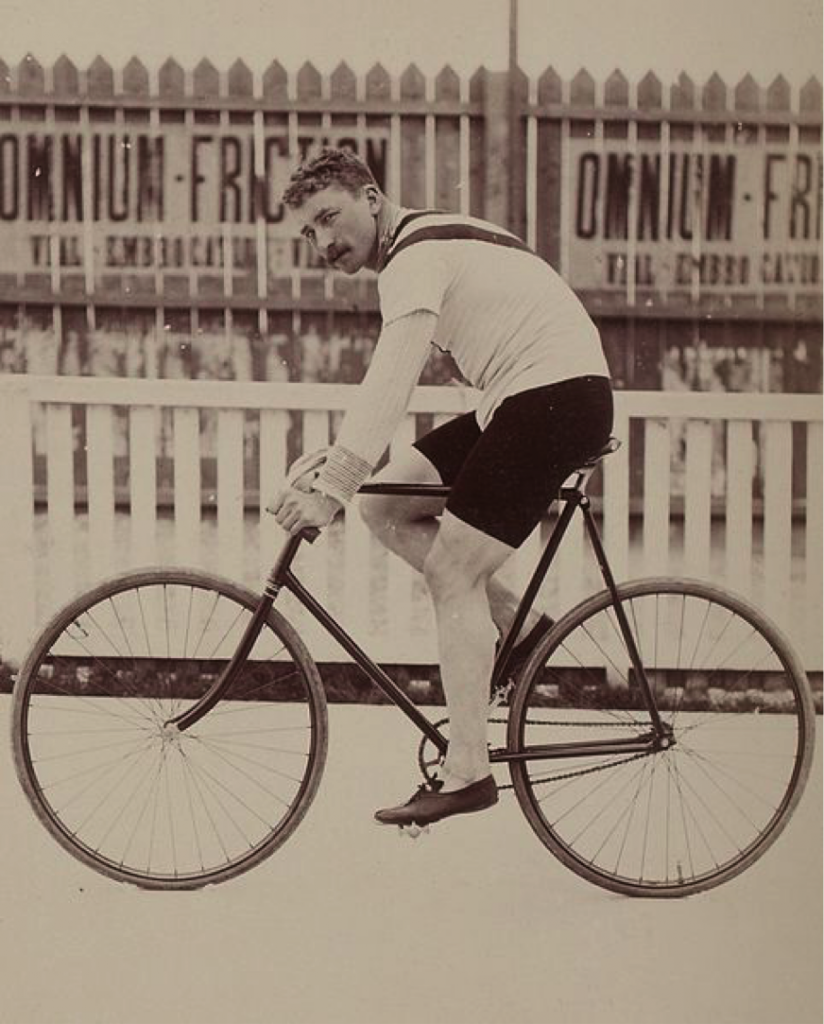 Jaap Eden on the bike, 1896