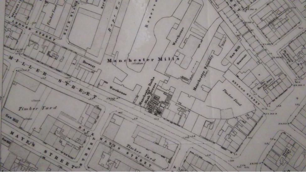 Map showing Miller St Baths
