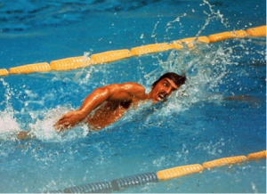 Mark Spitz in action