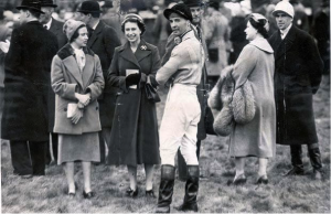 Dick Francis with the Queen & Princess Margaret