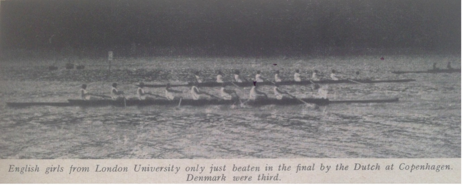 A close call- The women’s eights final at the 1953 International Women’s Regatta