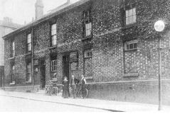 Exterior of the Crewe baths in Mill Lane, late 19th century