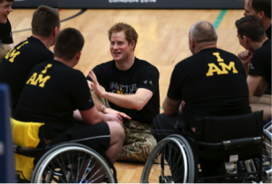 Prince Harry with Invictus Games athletes