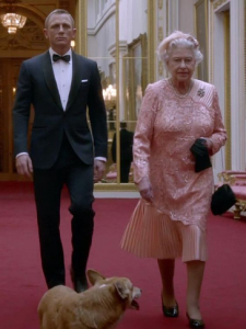 Queen Elizabth II “Bond Girl” with 007 himself