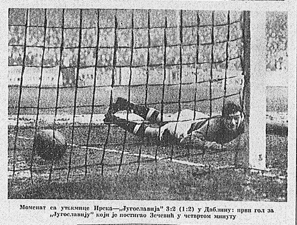 Moment from the match – First goal scored by SK Jugoslavija