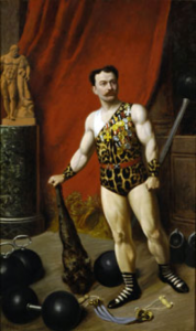 ‘Professor Atilla’ in rather more modest loincloths, c. 1890s