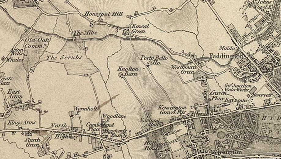 Wormwood Scrubs and the Mitre Tavern in the early nineteenth century