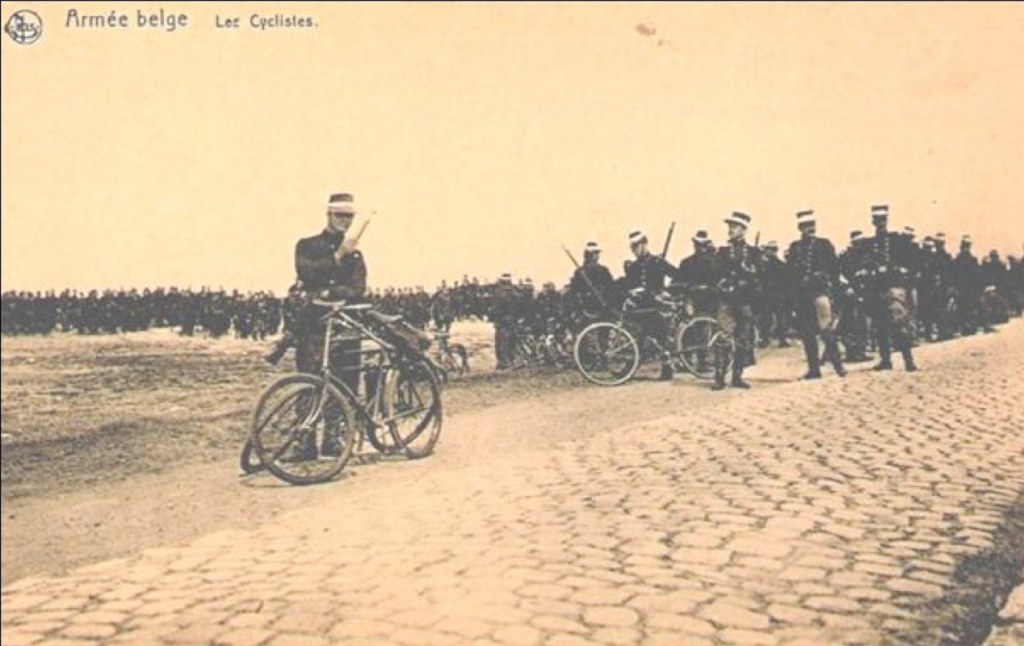 The Belgian karabiner-cyclists, called the Black Devils who fought in the Battle of Silver Helmets