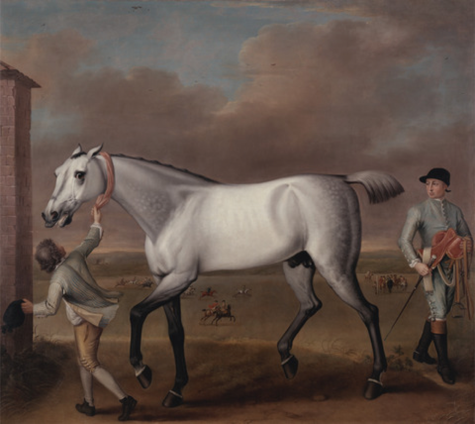 'The Duke of Hamilton's Grey Racehorse 'Victorious' at Newmarket', John Wootton (1682-1764) c. 1724 Courtesy of the Yale Center for British Art, Paul Mellon Collection