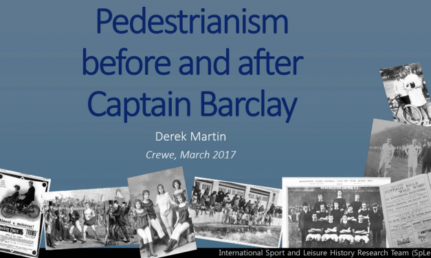 Captain Barclay’s contemporaries: practising pedestrianism 1780-1820