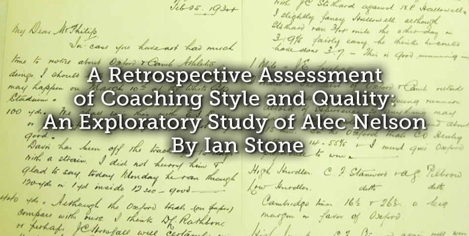 A Retrospective Assessment of Coaching Style and Quality: An Exploratory Study of Alec Nelson