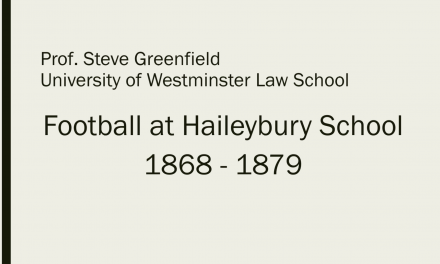 The Organisation and Development of Football at Haileybury School: Rules, Teams and Fixtures​