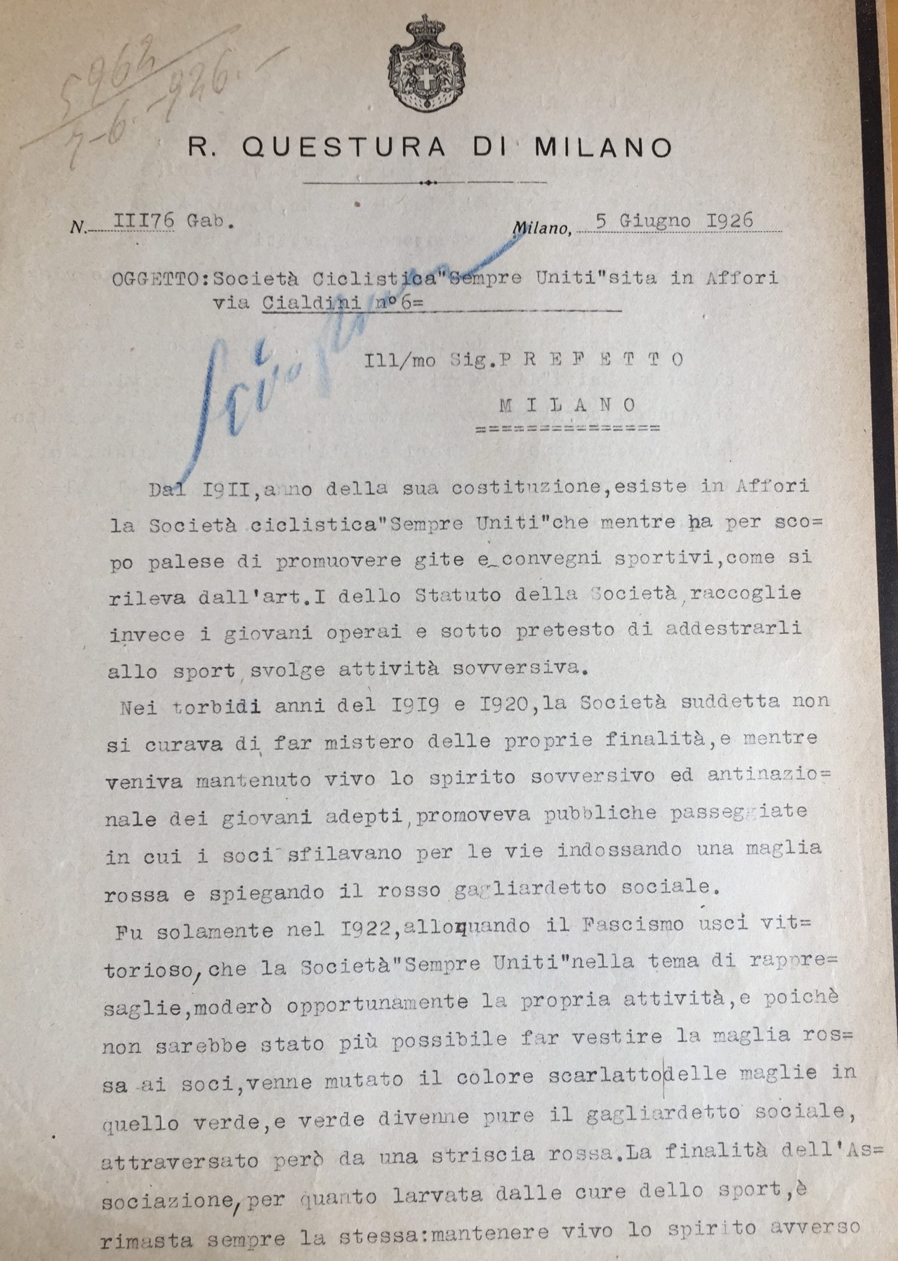 A.M.G Canzian Y213 V.G. 1947 St carta certificada de Monfalcone a S 