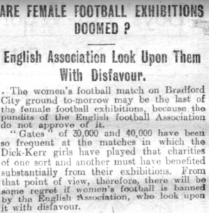 1921 When Football Banned Women | Playing Pasts
